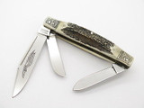 Vtg Parker Seki Japan Scroll Bolster Stag Stockman Folding Pocket Knife