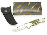 Vtg 1980s Condor 81-S Secnos Seki Japan Stag 4.75" Folding Hunter Lockback Knife