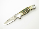 Vtg 1980s Condor 81-S Secnos Seki Japan Stag 4.75" Folding Hunter Lockback Knife