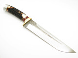 Hiroshi Suzuki Japan Custom Big 14" Tanto Stag Fixed VG-10 Damascus Hunter Knife