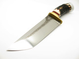 Hiroshi Suzuki Japan Custom Big 14" Tanto Stag Fixed VG-10 Damascus Hunter Knife