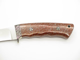 Hiroshi Suzuki Japan Custom Engraved Tanto Mirror Polished ATS-34 Fixed Knife