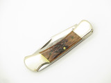 Vtg 1980s Parker Eagle Brand Seki Japan Bone Folding Lockback Pocket Knife Blems