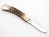 Vtg Parker Cut Co Eagle Brand Seki Japan Bone Folding Lockback Pocket Knife Blem
