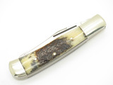 Vtg 1980s Parker Eagle Seki Japan 2 Blade Trapper Folding Pocket Knife