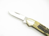 Vtg Parker Eagle Seki Japan Two Blade Canoe Stag Folding Pocket Knife