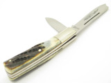 Vtg Parker Cut Co Eagle Seki Japan 2 Blade Stag Trapper Folding Pocket Knife
