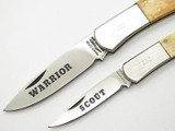 Vtg Parker Seki Japan Warrior & Scout Folding Pocket Knife Set & Box