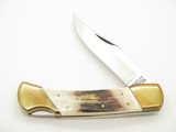 Vtg 1982-84 Parker Imai K-139 Seki Japan Large Stag Handle Folding Hunter Knife