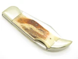 Vtg 1980s Parker Imai K-54 Seki Japan Stag Lockback Buffalo Folding Hunter Knife