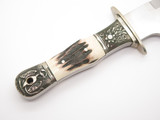 Vintage 1980s Tak Fukuta Seki Japan Parker Prototype Stag Fixed Bowie Knife