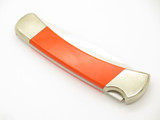 Buck 110 "The Fox" Folding Hunter Lockback Knife Nickel Silver Orange G10 CPM154