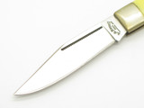 Vtg 2003 AG Russell USA Acorn Yellow Handle 154CM Folding Lockback Pocket Knife