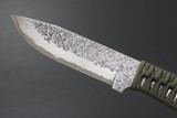 Kanetsune Seki Japan KB-254 Karasu Blue Steel 125mm Paracord Hunting Field Knife