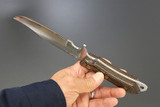 Kanetsune Seki Japan KB-265 Seseragi Damascus Blue Steel 5" Hunting Field Knife
