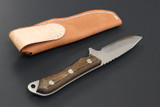 Kanetsune Seki Japan KB-266 Seseragi Drop Damascus Blue Steel 70mm Hunting Knife