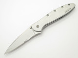 07 KERSHAW 1660 1660ST LEEK COMBO STAINLESS ONION FOLDING POCKET KNIFE BLEM