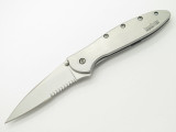 08 KERSHAW 1660 1660ST LEEK COMBO STAINLESS KEN ONION FOLDING POCKET KNIFE