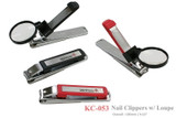 Kanetsune Seki Japan KC-053 Stainless Steel 105mm Black Nail Clippers with Loupe