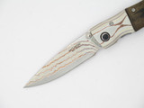 Mcusta Bamboo Custom "Blade Show 2017" Rainbow Damascus Folding Pocket Knife