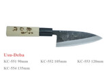 Kanetsune Seki Japan KC-553 Usu-Deba White Steel #3 120mm Kitchen Cutlery Knife