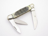 Vtg Parker Seki Japan Bone 3 Blade Humpback Whittler Folding Pocket Knife
