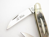 Vtg Parker Seki Japan Bone 3 Blade Humpback Whittler Folding Pocket Knife