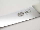 Victorinox Switzerland 5.2937.26 White Wavy Bread Cake Kitchen Knife 10" Blade