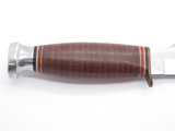 Vtg Ka-bar Cleveland OH 1233 Seki Japan Small Fixed Blade Hunting Knife Round