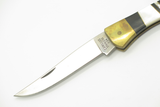 Vintage Camillus USA Sword Brand MOP Black Onyx Folding Lockback Pocket Knife