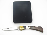Vintage Camillus USA Sword Brand MOP Black Onyx Folding Lockback Pocket Knife