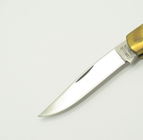 Vintage Camillus USA Sword Brand MOP Bloody Jasper Folding Lockback Pocket Knife