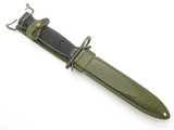 Vintage BOC 7 Vietnam Era USMC Military Fixed Blade Fighting Knife & Scabbard