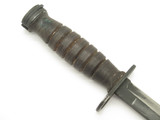 Vtg WWII Camillus US Military Marines Fixed Blade Fighting Knife & Scabbard