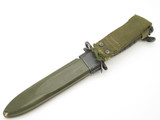 Vtg WWII Camillus US Military Marines Fixed Blade Fighting Knife & Scabbard