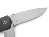 Vtg Browning 608 Kodiak FDT Seki Japan Black Guthook Folding Hunter Knife