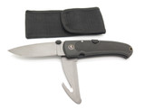 Vtg Browning 608 Kodiak FDT Seki Japan Black Guthook Folding Hunter Knife