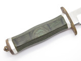 Vtg C Jul Herbertz German Rostfrei Green Fixed Blade Bowie Hunting Knife