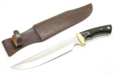Vtg Muela Corzo Buffalo Horn Stainless Spain Hunting Fixed 8.5" Blade Knife