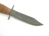 Vintage 1986 US Ontario Jet Pilot Survival Fighting Fixed Blade Knife & Sheath