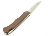 Vtg Explorer Ronze Seki Japan Wood Folding Hunter Lockback Knife Parker Sheath