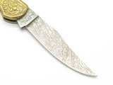 United UC389 Custom Stag Lockback Knife Deer Etch Damascus Imai Seki Japan