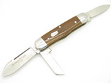 Vtg Queen Schatt & Morgan 63 Rail Splitter Amber Bone Folding Pocket Knife