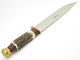 Vtg Rigid RG39 Rostfrei Italy Stag Hunting Fixed 8.25" Blade Knife