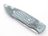 Vtg Seki Cut SC-160 Green Folding Knife San Mai VG-10 Blade & Aluminum By Hiro