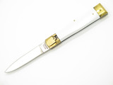Vintage 1950s MESA Rostfrei Springer Yasuo Imai Seki Japan White Automatic 4.25" Folding Knife
