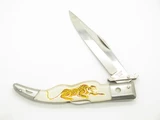 Vintage 1950s Yasuo Imai Seki Japan Leopard 5.12" Swing Guard Folding Knife
