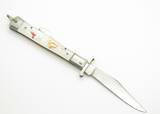 Vintage Yasuo Imai Proto Seki Japan White Matador 5" Swing Guard Folding Knife
