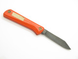 Vintage 1970s Open Road Technicraft Seki Japan Orange 4" Folding Pocket Knife