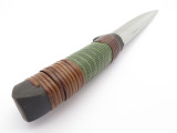 Takeshi Saji Snakeskin Japan Handmade Custom White Steel Damascus Fixed Knife